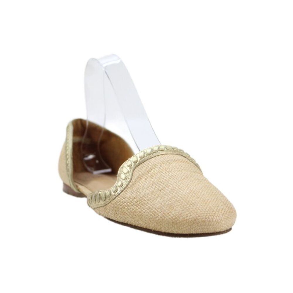 Jack Rogers Womens Woven Slip On Flats Beige 8M